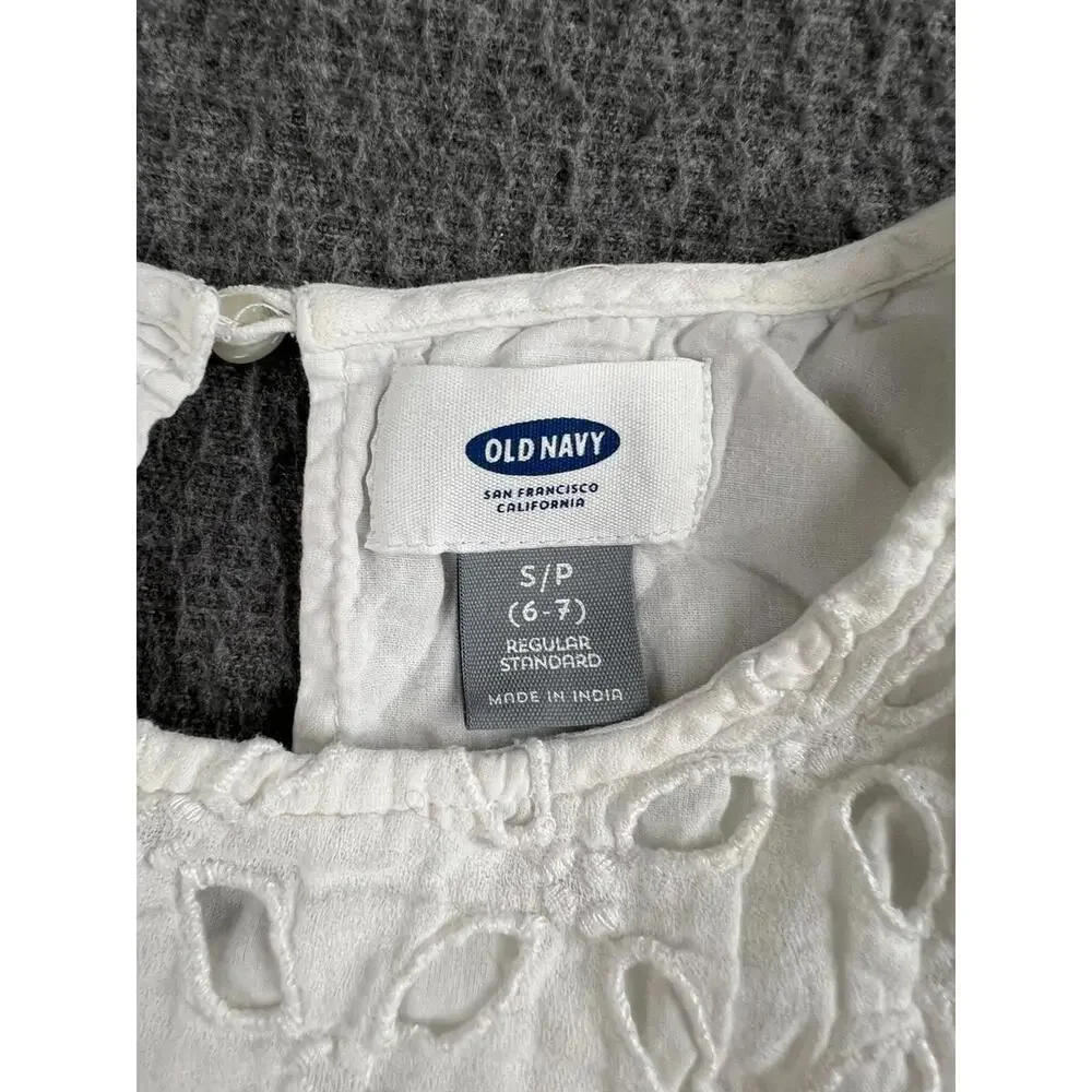 Old Navy‎ White Sleeveless Dress for Girls Size S (6-7)